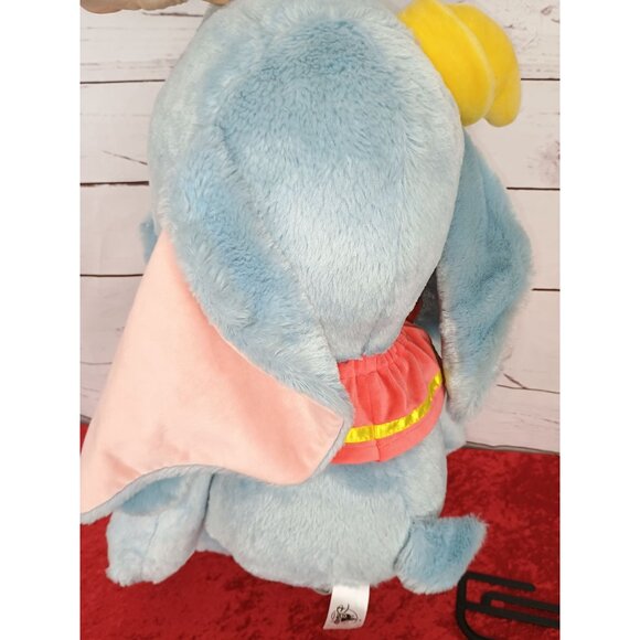 Disney Dumbo Elephant Plush Toy 20" Blue & Pink Stuffed Animal With Yellow Hat - Picture 3 of 8